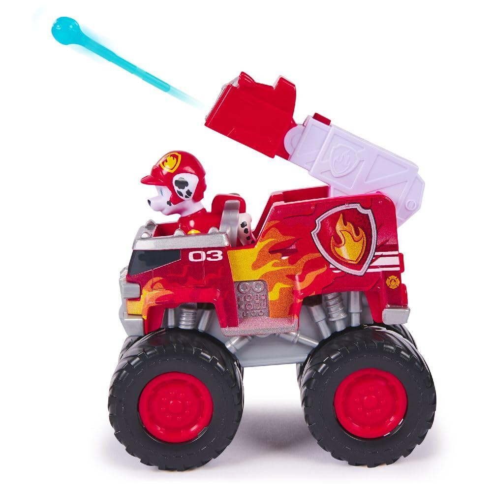 Paw Patrol - Pat Patrol - Figurka pojazdu Marcus Rescue Wheels - Figurka Pana Patrolu do kolekcjonowania - 2 pociski - Zabawka Pat Patrol - Samochód dziecięcy - Zabawka dla dzieci od 3 lat