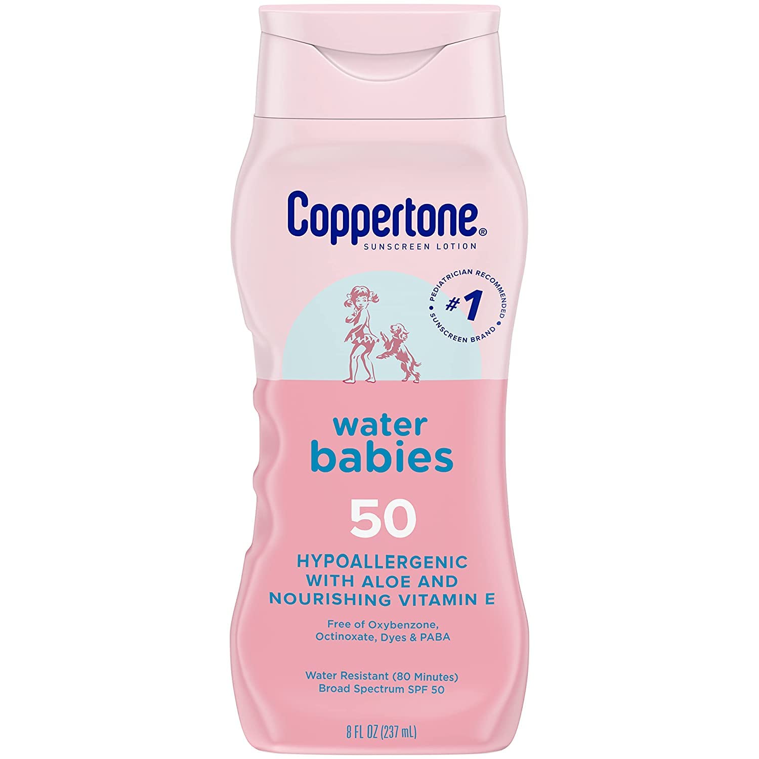 Coppertone Spf#50 Waterbabies Aloe & Vitamin-E Lotion 8 Ounce (237ml) (Pack of 6)