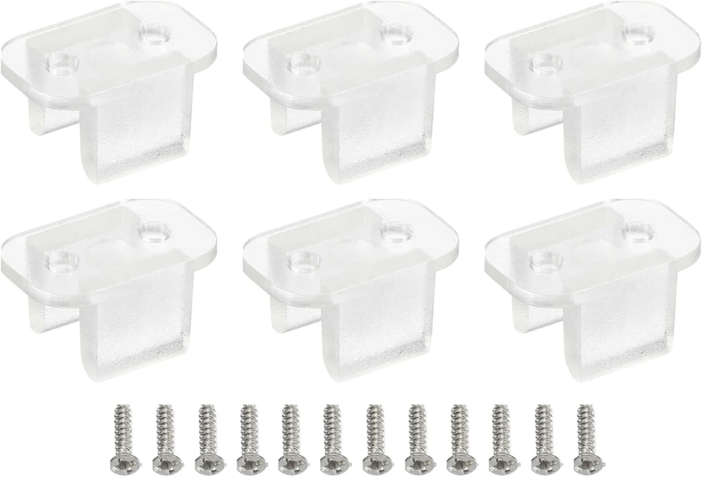 MECCANIXITY Waterproof LED Strip Mounting Clips Holder Mounting Bracket Support Fixing Clamps Fit 4.5mm to 6mm Silicone LED Strip Lighting, Clear Pack of 50 50 4.5mm to 6mm