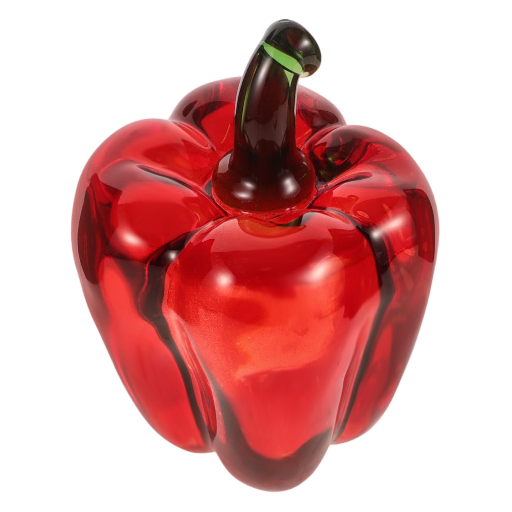 TOPBATHY 5 Pz Ornamenti di di cristallo Centrotavola statua di peperoncino artificiale peperoni ornamento di peperoncino di cristallo ornamento decorativo di peperoncino rosso