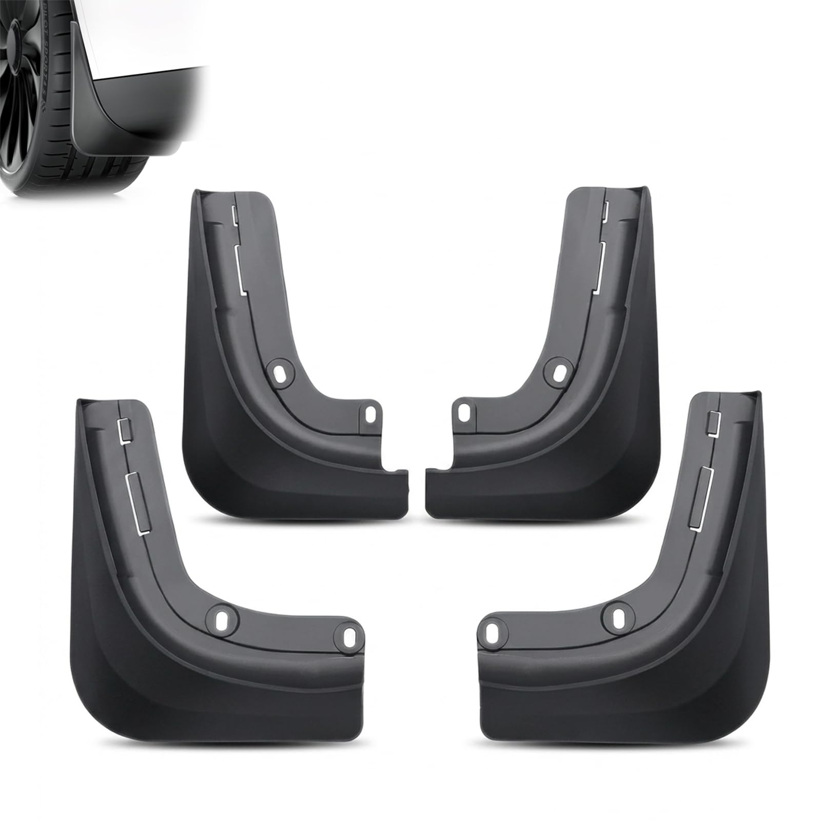 4 Pezzi Parafanghi, Paraspruzzi per Auto per Tesla Model Y, Accessori Auto Tuning, 2026 2025 Model Y, Non Necessaria Foratura, Forte Tenacità, Protezione Da Fango e Sassi