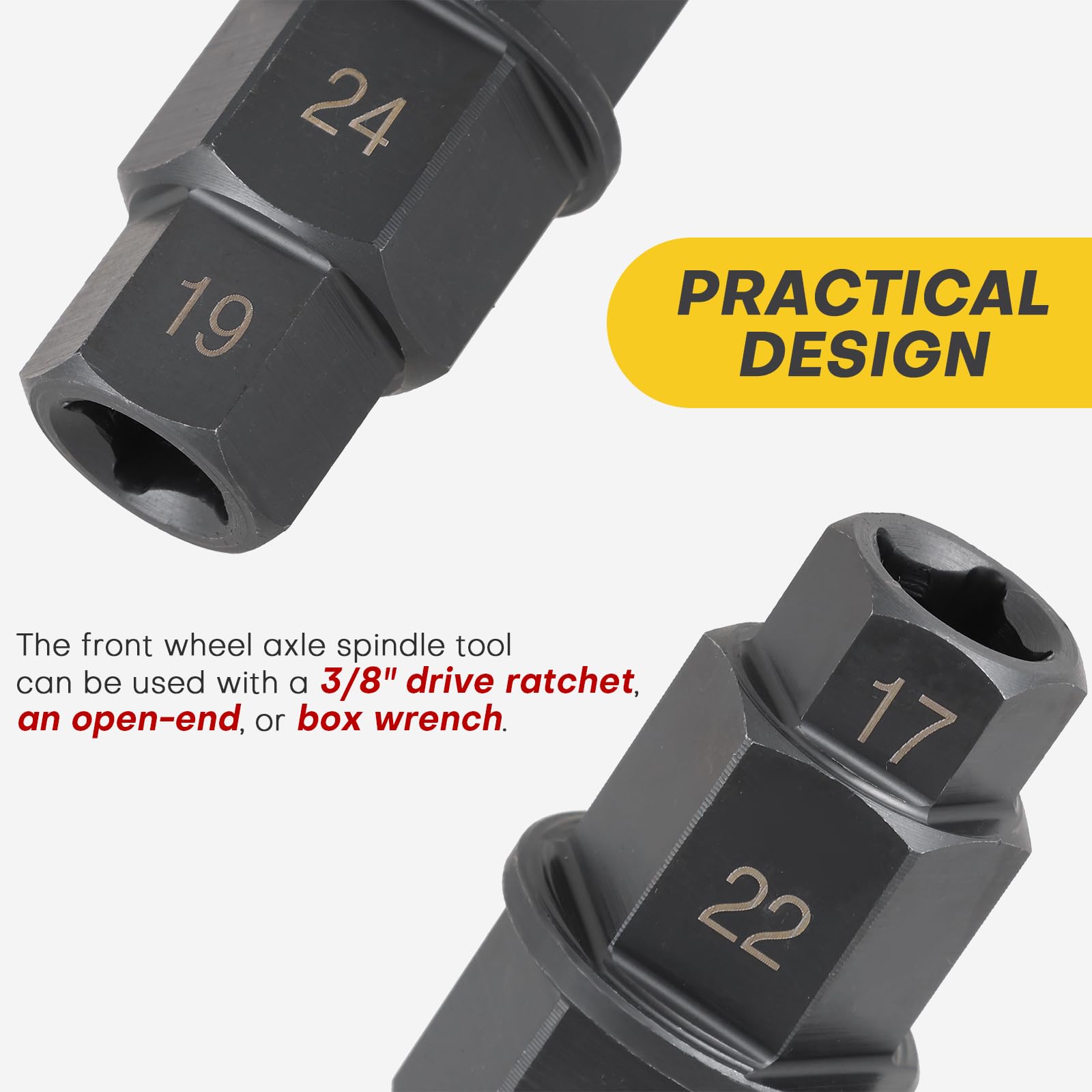 Herramientas Para Taller De Motos Pit Posse Motorcycle Hex Allen Multifunction Front Axle Wheel Spindle Tool 22mm Allen Socket - Foto 5