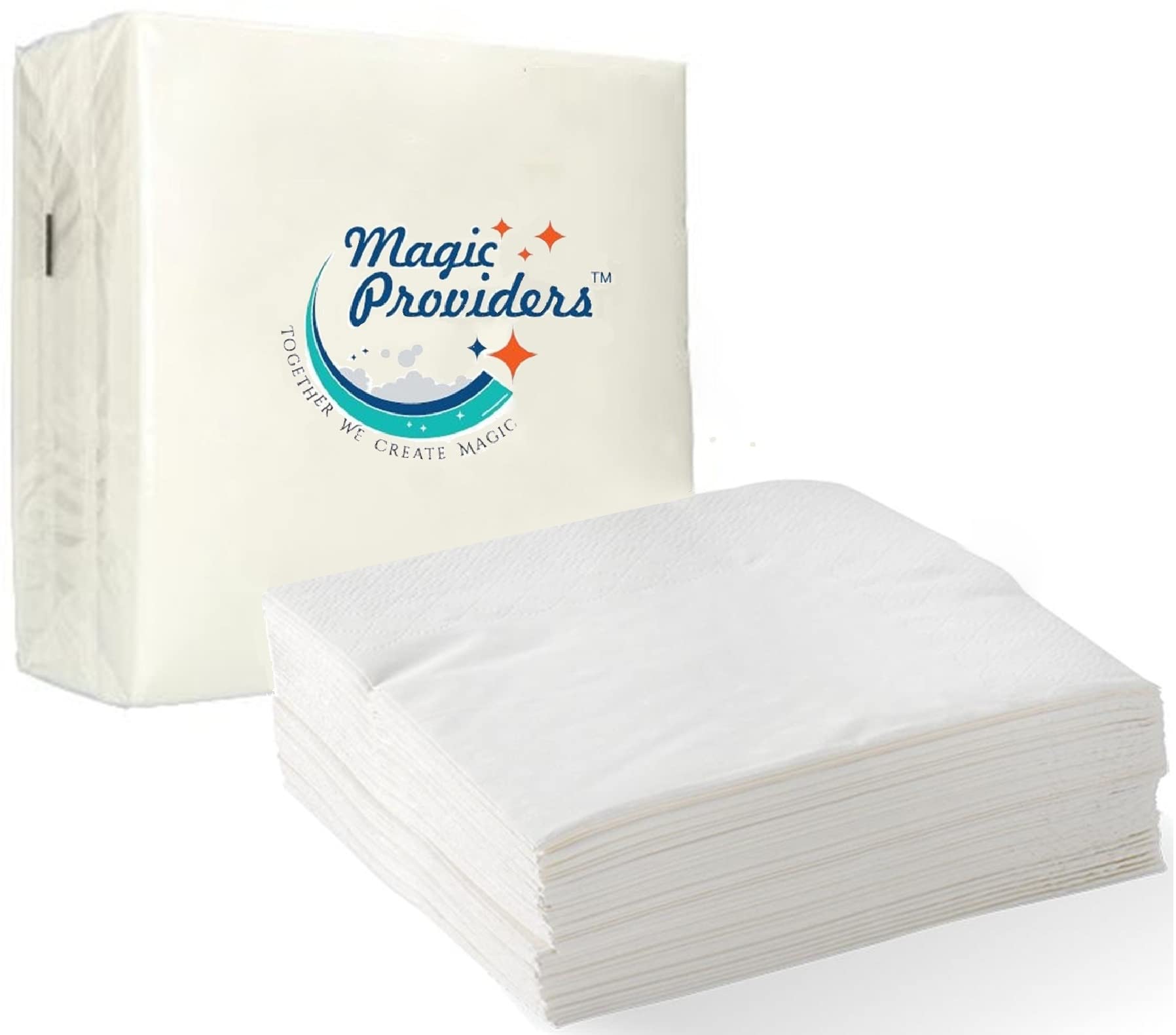 Magic Providers Soft Premium 2 Ply Tissue Paper Napkins Super Absorbent (33 * 33 cm) Pack of 1 Tissues (50 Napkins) | 2PLY Table Napkins | Anniversary Birthday Party | Event Essentials - White (B0BZQBQJVS) Amazon Price History, Amazon Price Tracker