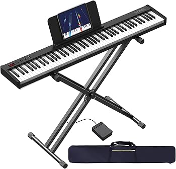 【新品】電子ピアノ　61鍵　キーボード　スタンド付き　コンパクト Amazon | KONIX(コニックス) ピアノキーボード 88キー スタンド付き