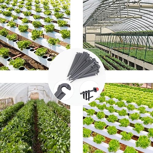 UCLEVER 200 Stück Micro Drip Rohrhalter für 4/7mm Rohr Stützhalter Leitungshalter Gartenschlauch-Erdanker Befestigungsanker für Gartenbewässerung
