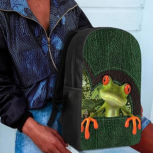 Mumeson Funny Frog Print Backpacks Bookbag for Kids Elementary School Lightweight Backpack Rucksack School Supplies Schoolbag3
