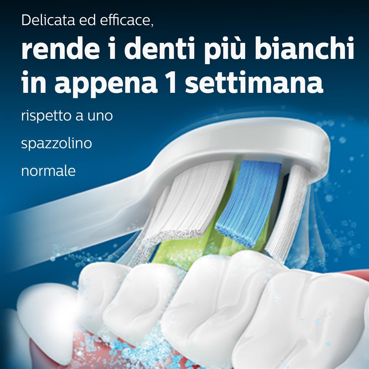 Philips Sonicare W2 Optimal White Testine Standard Per Spazzolino Elettrico Sonico, Bianco, 6 Unità, Confezione Da 1