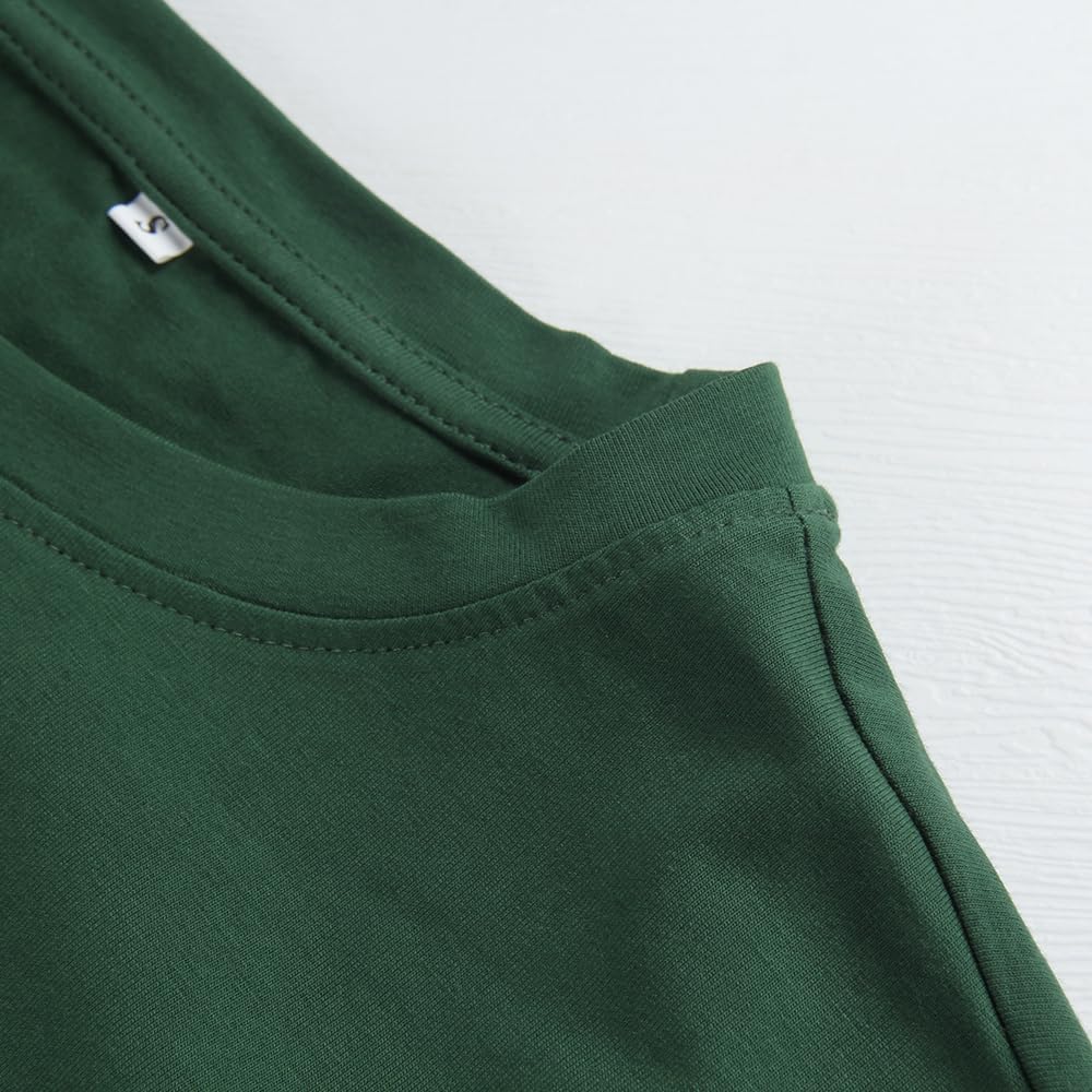 PRIMODA Women's Oversized Workout Cropped T Shirts Crew Neck Short Sleeve Casual Loose Summer Crop Tee Tops Cotton - Image 4