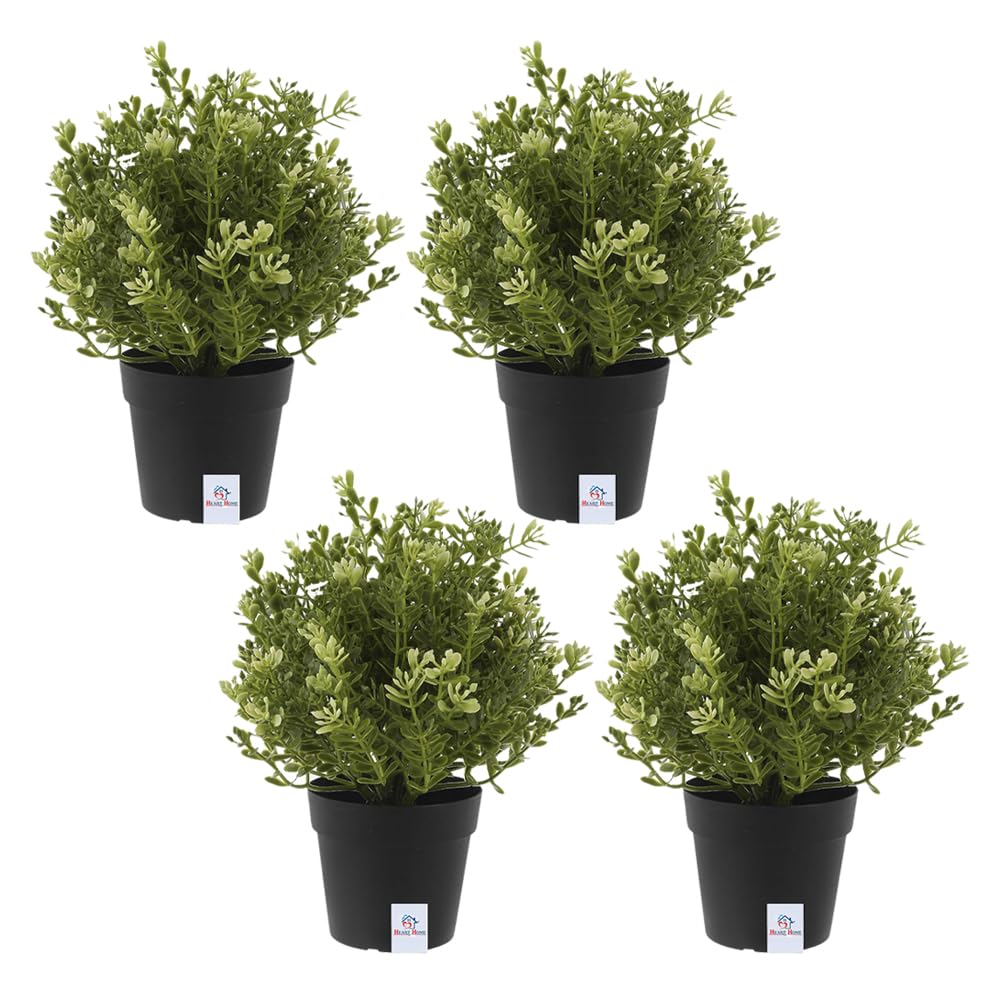 Heart Home Pack of 4 Plastic Artificial Plants with Pot (Green) (Heartxy011597) (B0D182GV9L) Amazon Price History, Amazon Price Tracker