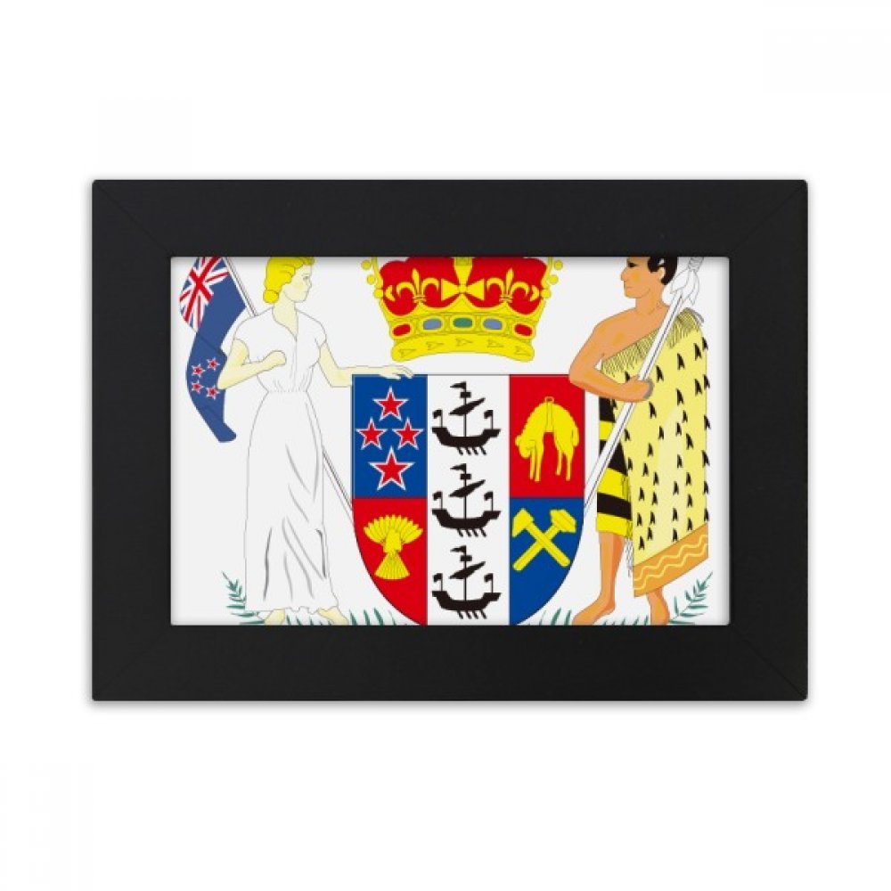 Cadre photo Nouvelle-Zélande de bureau noir image 5x7 pouces art