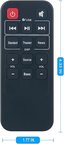 Miniatura 5 de RMT-HSB318 RMTHSB318 - Mando a distancia de repuesto para barra de sonido Insignia, altavoz de cine en casa NS-HSB318 NSHSB318