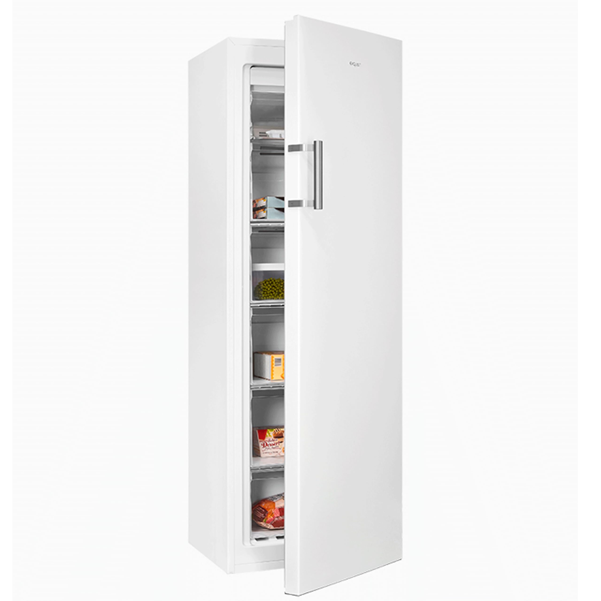 Exquisit® Congelador Vertical 194L, Color Blanco, Clase D, Tecnología No-Frost, Congelación Rápida, Alarma de Puerta, Puerta Reversible, 5 Cajones, Medidas (169,1 x 56,0 x 56,5 cm)