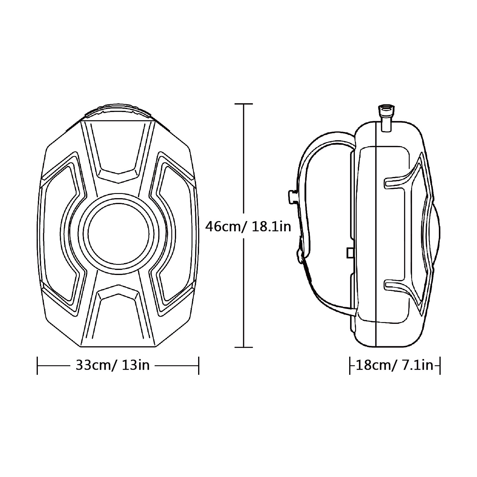 DIY-Animation-LED-Motorradhelmtasche mit 3D-Bildschirmanzeige für Outdoor-Enthusiasten, Geeignet für Verschiedene Szenen, Wasserfester Stoff