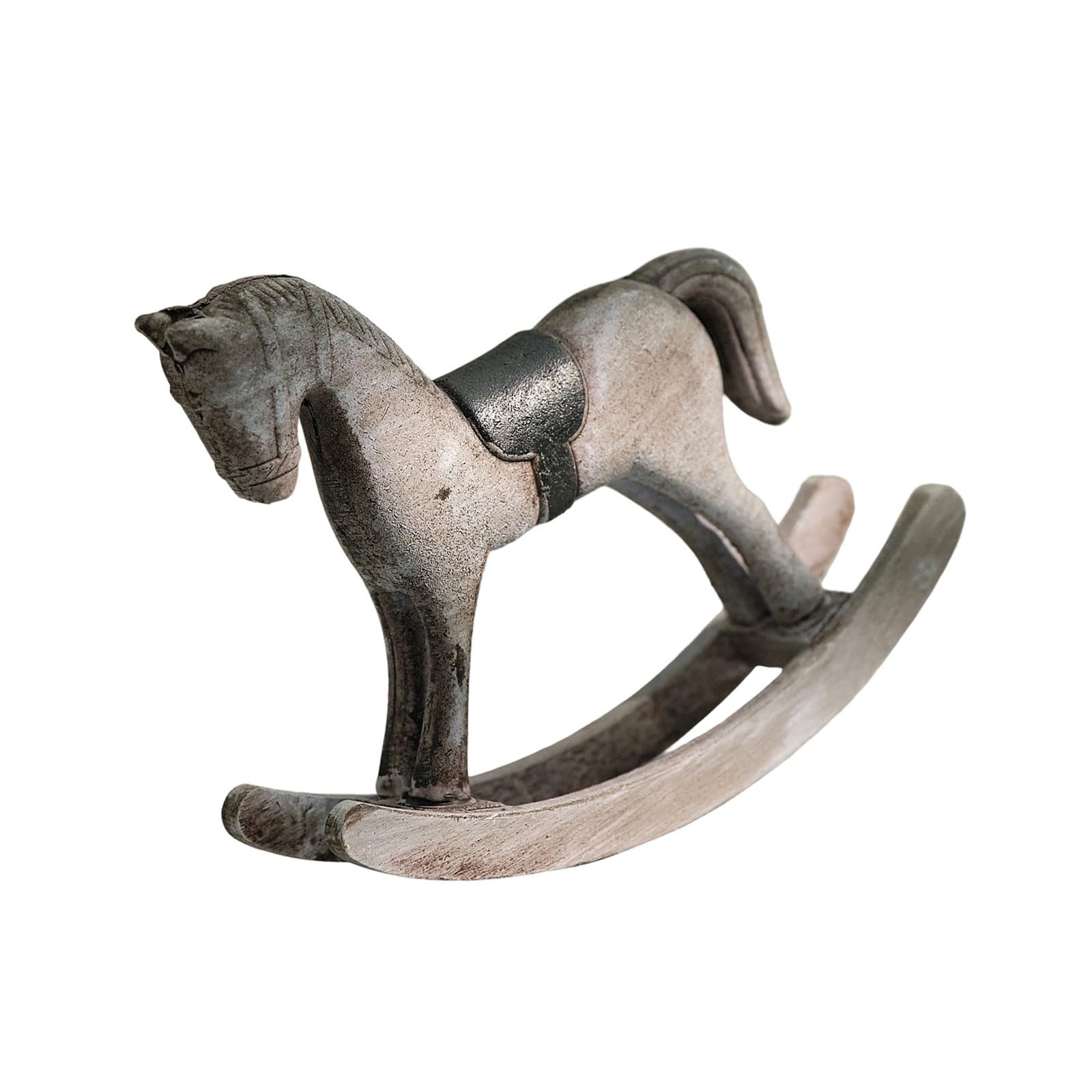 Shunzhong D Artistic Wooden Rocking Horse Statue Home Ecors For Study Esk Mantelpiece Isplay Collectible Ornament Gift Living Room Wooden Art Ecors