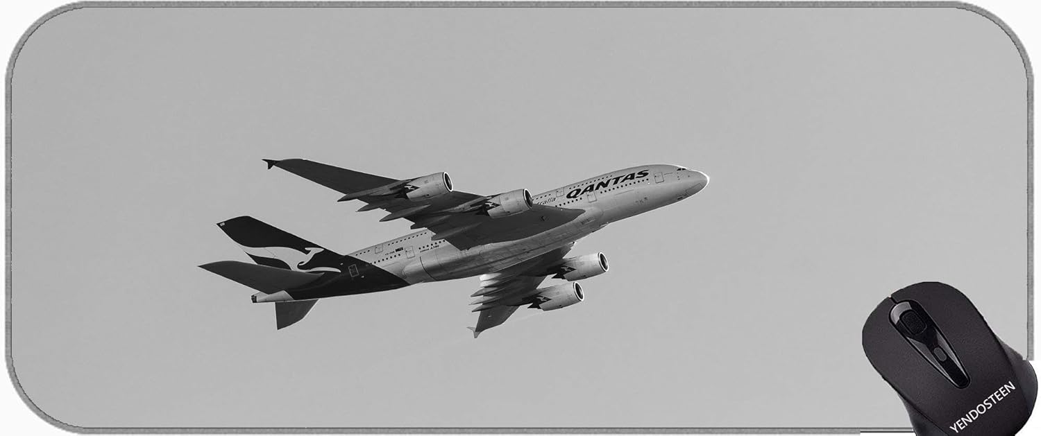 YENDOSTEEN Each Custom Mouse Mat, Airbus A380 Desk Mat with Stitched