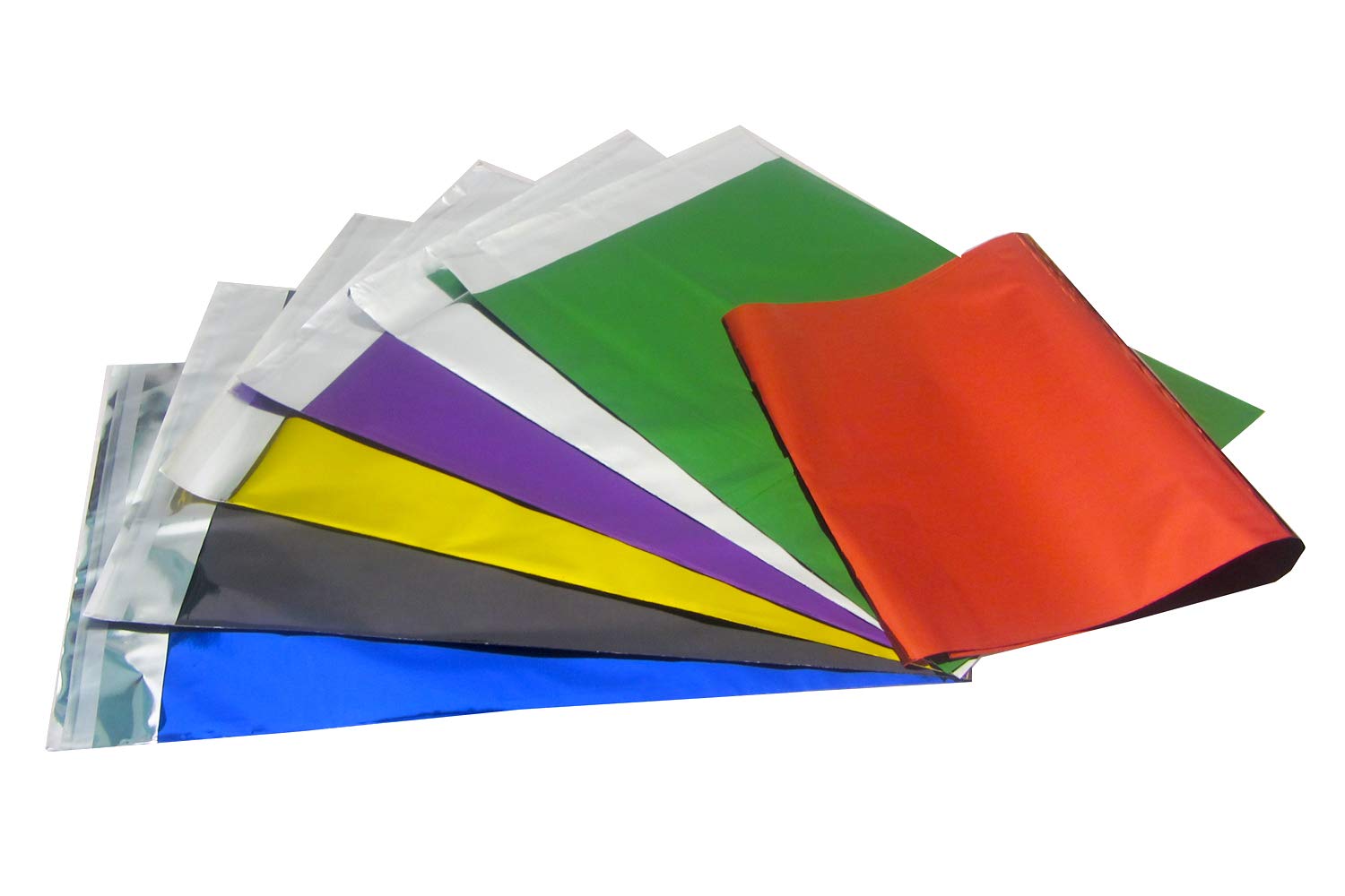 50 x Self Seal Multi Colored Shiny Foil Mailing Postal Packing Envelopes Gift Bags 250 x 350mm (RED)