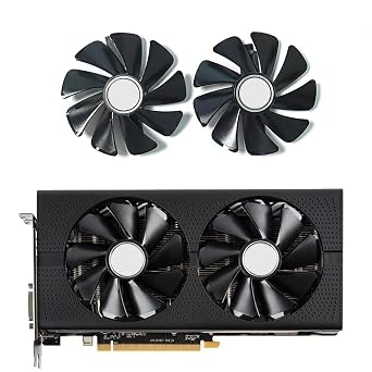 CF1015H12D 95mm 12V 0.42A 4 Pin Graphics Card Cooling Fan Replacement for Sapphire Radeon RX 590 580 570 480 470 Nitro Video Card Cooler Fans (2PC)