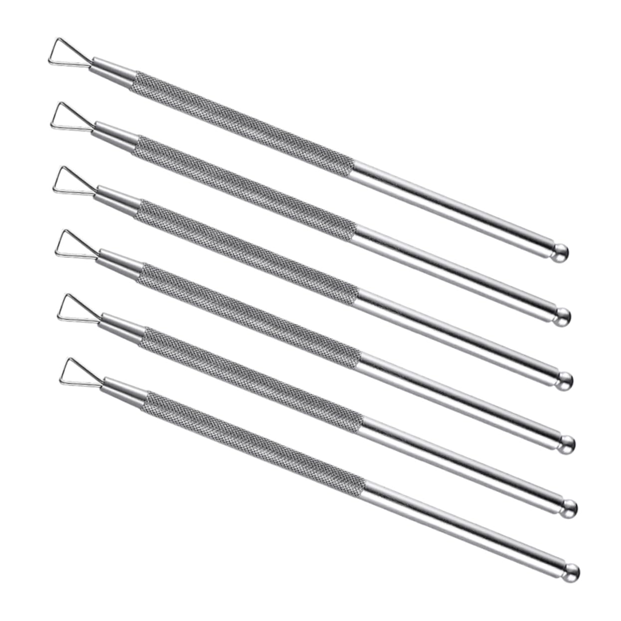 HAPINARY Professional Nail Tools Kit 6pcs Set of Gel Nail Polish Remover Tool Pusher Scraper Stainless Steel for Home Salon