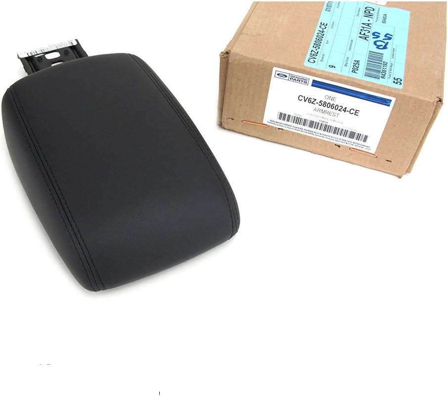 2012-2014 Ford Focus Black Center Console Leather Armrest Pad Cover Lid OEM NEW