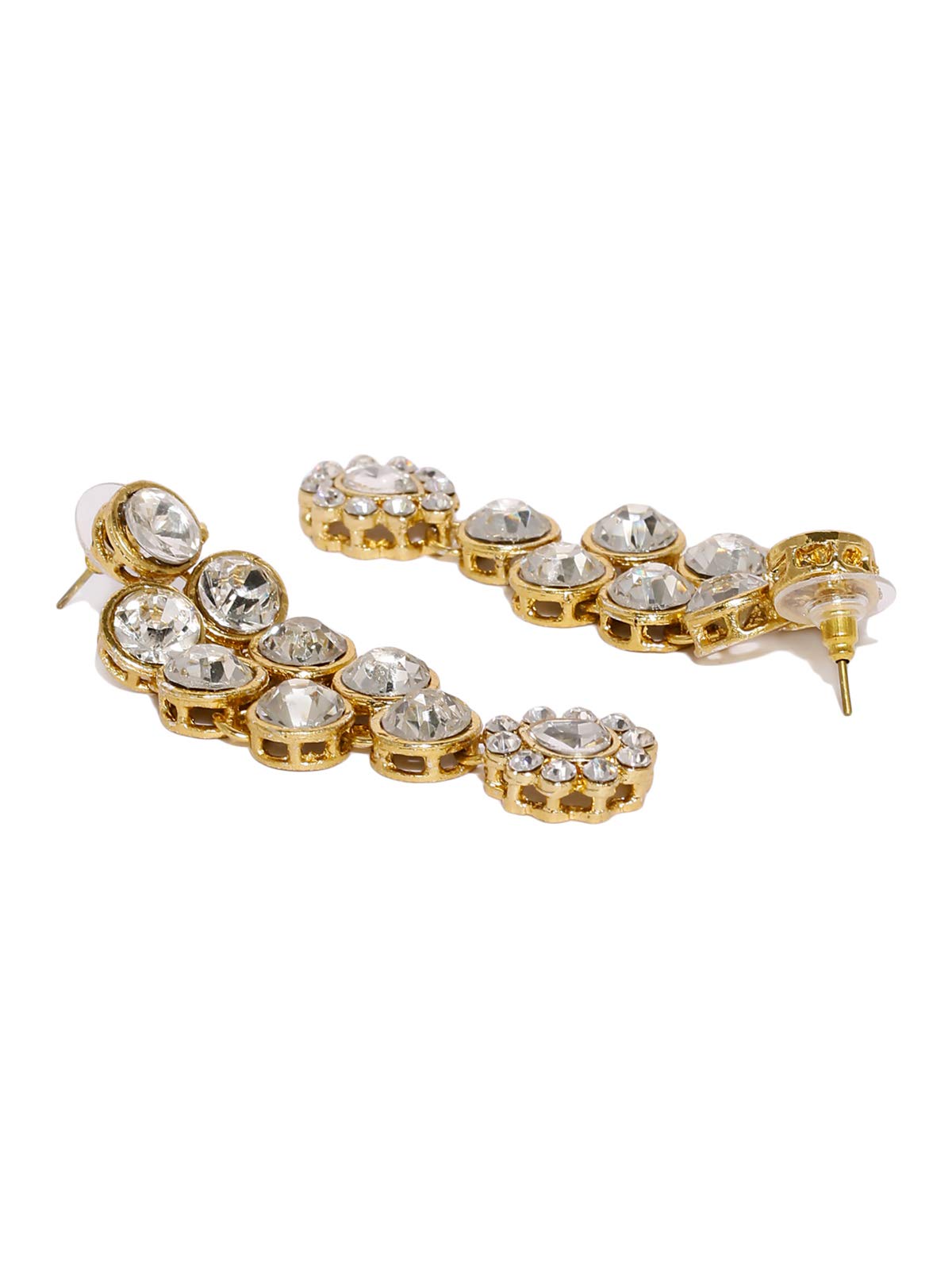 Women's Toned Ethnic Stones Studded Necklace Set