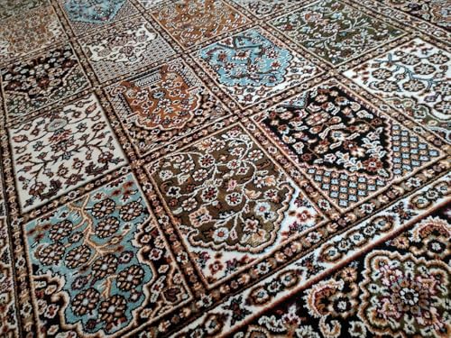 Image of Kashmiri Tradional Silk Carpet Trending Design for Living Room & Bedroom 4 Feet by 6 Feet