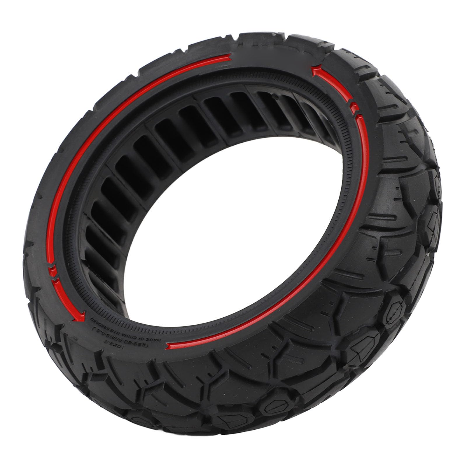 10inch Scooter Solid Tire, 23.1cm/9.1in Outer 15cm/5.9in Inner 7.5cm/3in Tire Thickness 10x3 255x80 80/65 6.5 Red Line Universal for KUGOOScooter