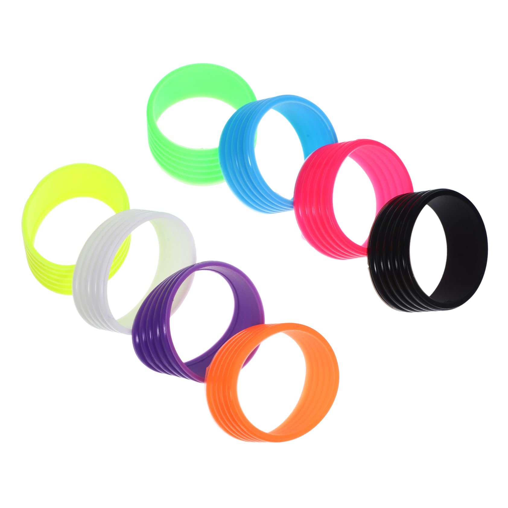 KICHOUSE 8Pcs Nonslip Tennis Racket Grips Durable Silicone Overgrips for Badminton and Tennis Slip Rings for Enhanced Batting Strength and Racket Handle Protection