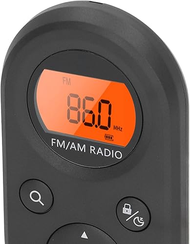 Miniatura 8 de Radio portátil AM FM Mini con retroiluminación y auriculares para exteriores (negro)