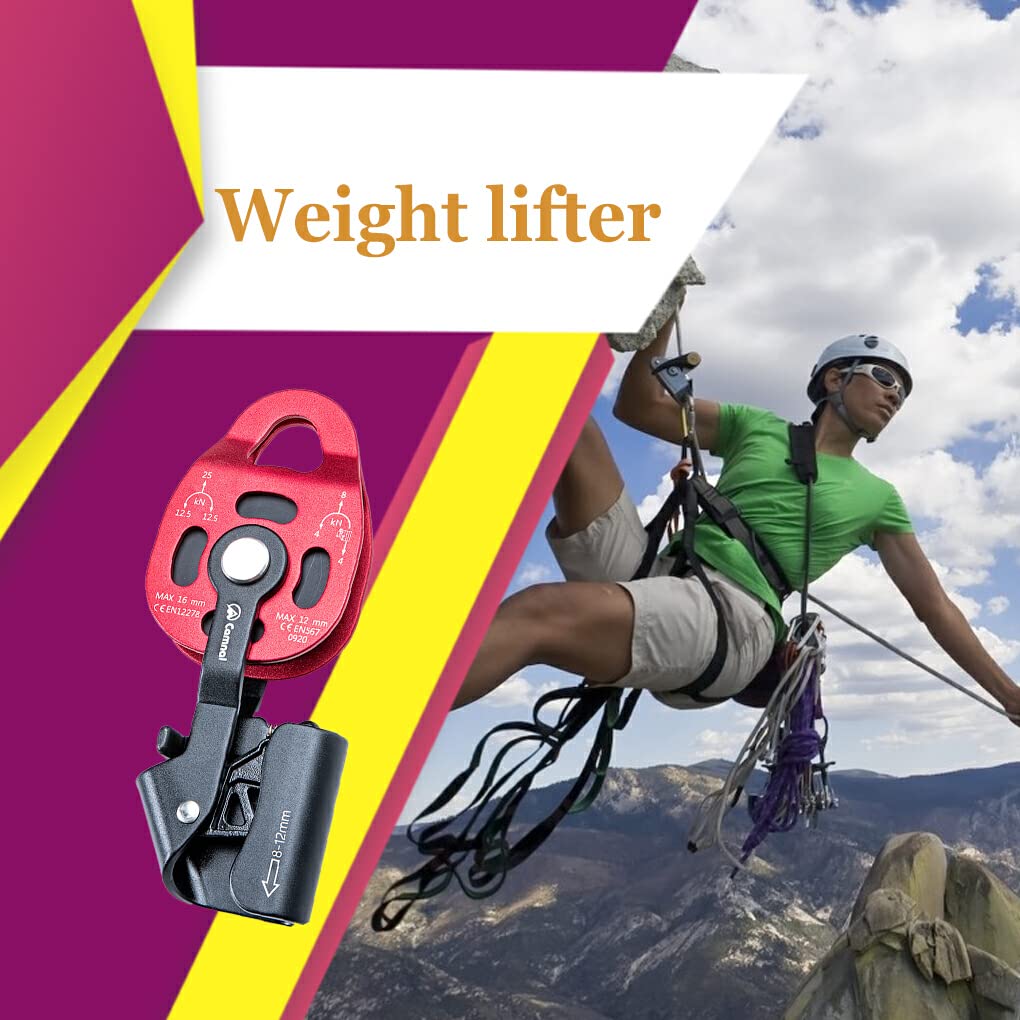 BEALIFE Puleggia di sollevamento per arrampicata Accessorio per arrampicata su roccia affidabile e durevole Semplice e robusta attrezzatura per sollevatore di sollevamento portante