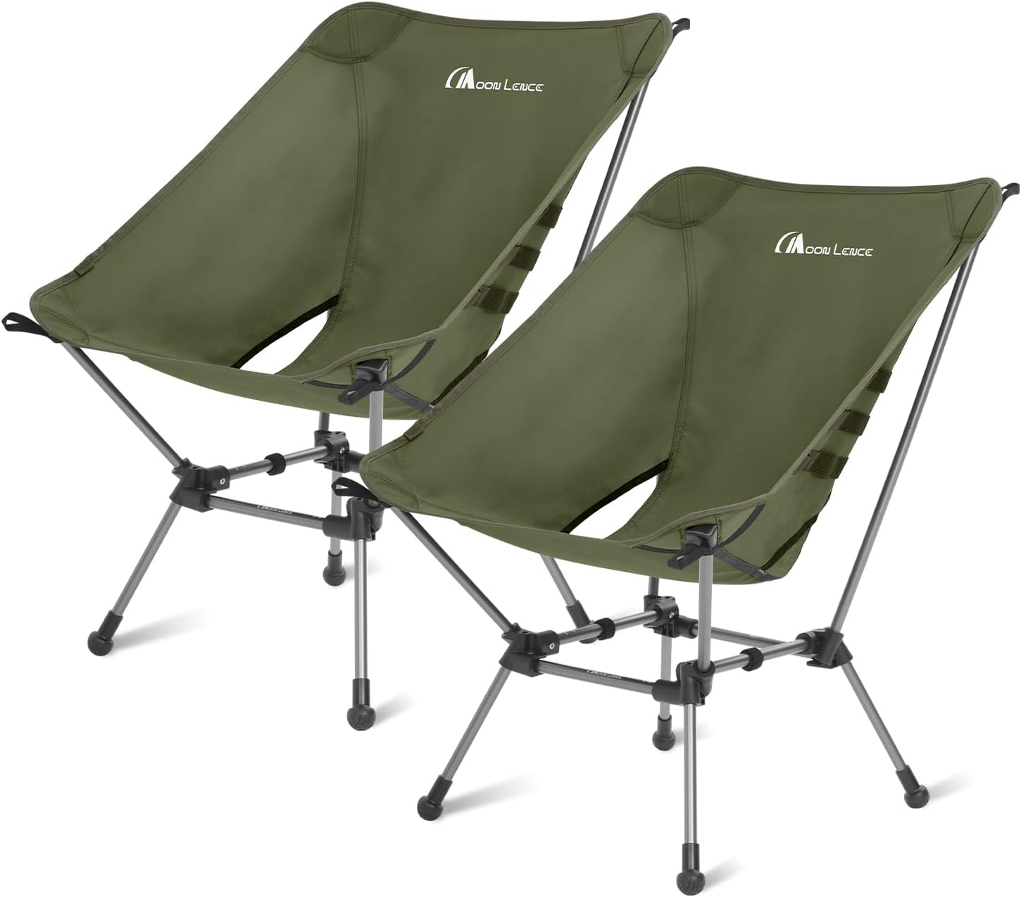 MOON LENCE Compact Camping Chair – Lightweight & Upgraded Comfort, 400Lbs Capacity (2-Pack) MOON LENCE Compact Camping Chair – Lightweight & Upgraded Comfort, 400Lbs Capacity (2-Pack)