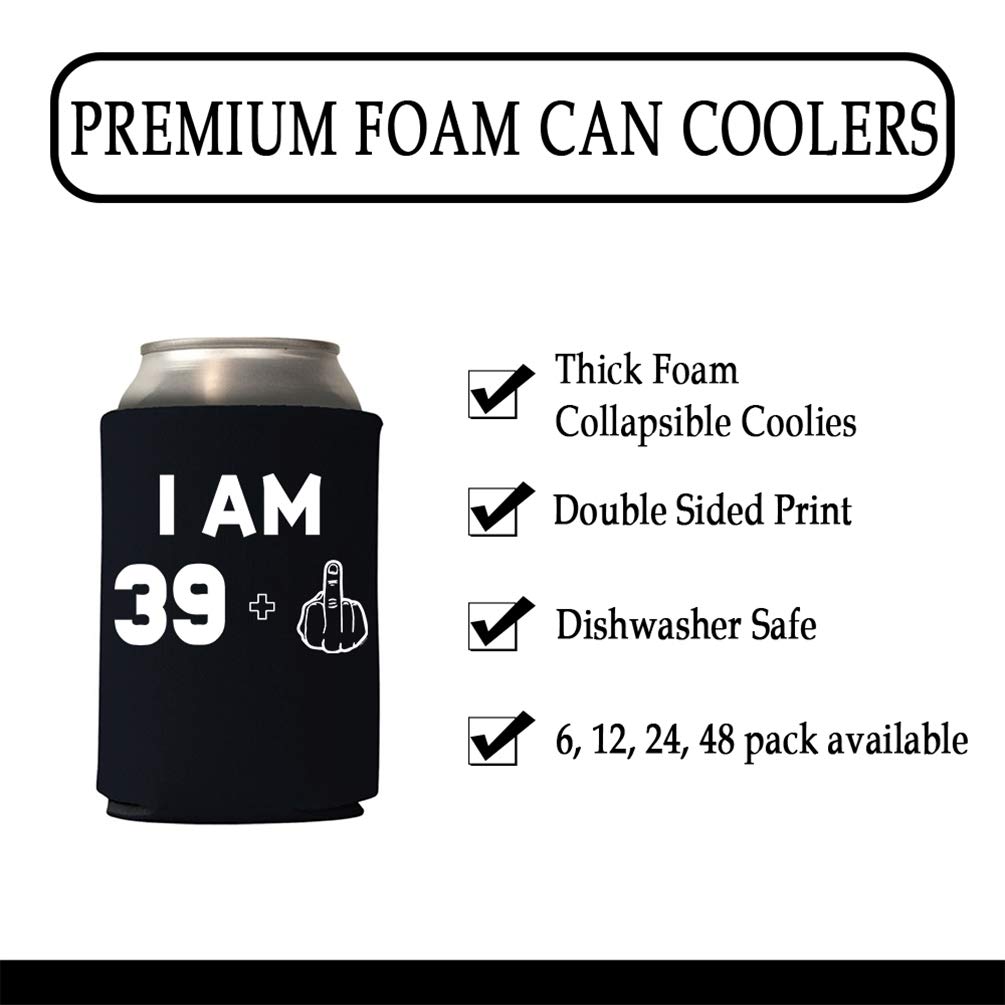 I Am 39+1 Middle Finger Years Can Coolie Holder 40th Birthday Decorations 40th Birthday Gifts 40th Birthday Men 40th Birthday Party Favors 39 Plus 1 Middle Finger 40th Birthday Party Supplies