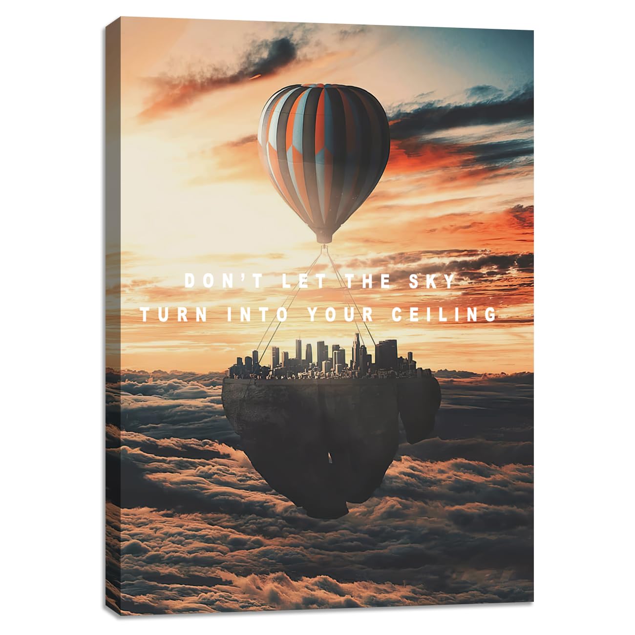 Motivational Wall Decor Office Wall Decor Inspirational Canvas Wall Art Framed Canvas Art for Living Room Bedroom Home Office Decor Positive Quote