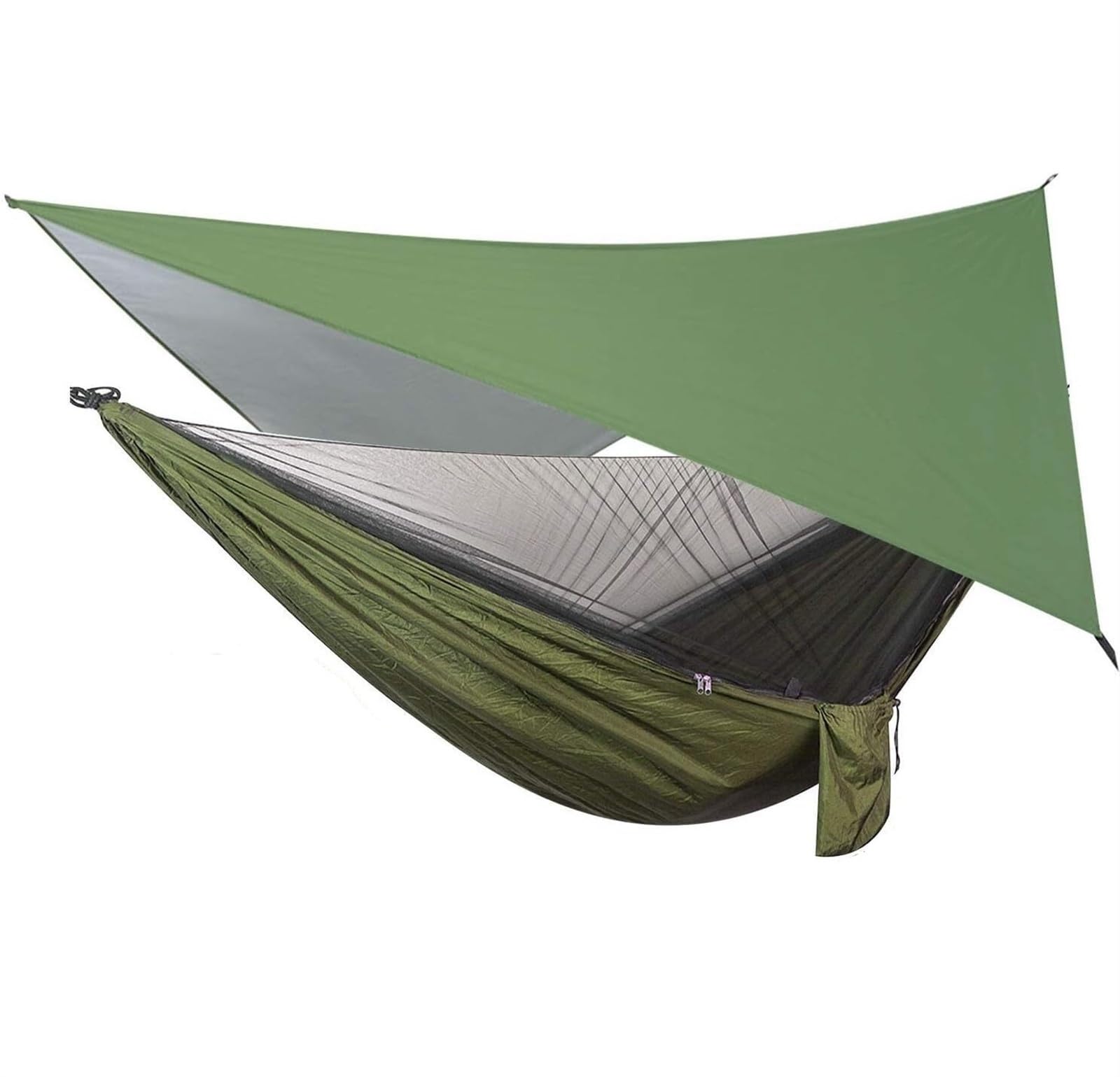 Camping Hammock Camping With Rain Fly Tarp And Net, Portable Outdoor Backpacking Travel Portable Hammock