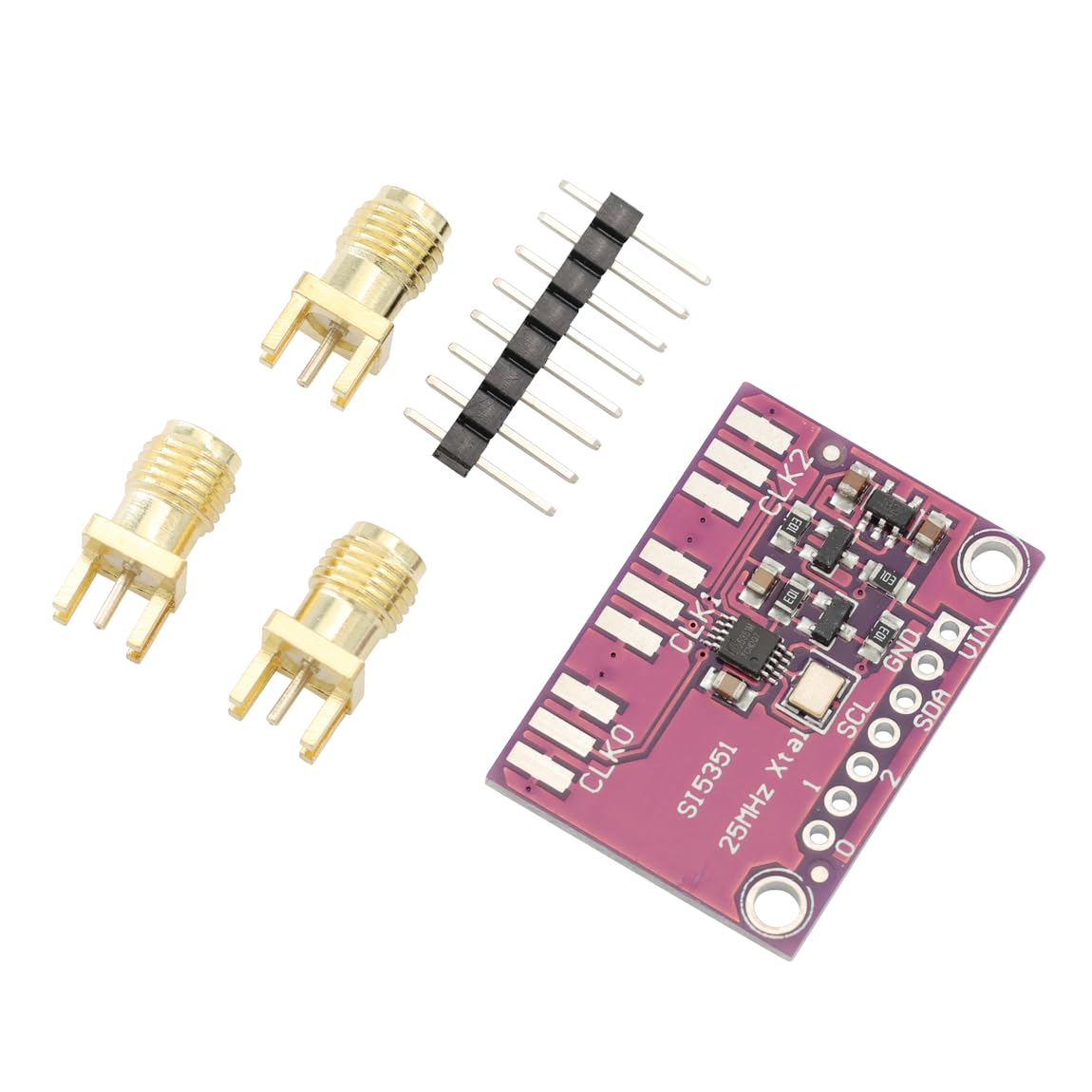 CJMCU-5351 Si5351A Scheda Breakout per Generatore di Clock 3-5 V DC da 8 kHz a 160 MHz Generatore di Segnale con VCXO ad Alta Linearità per Arduino (Confezione da 2)