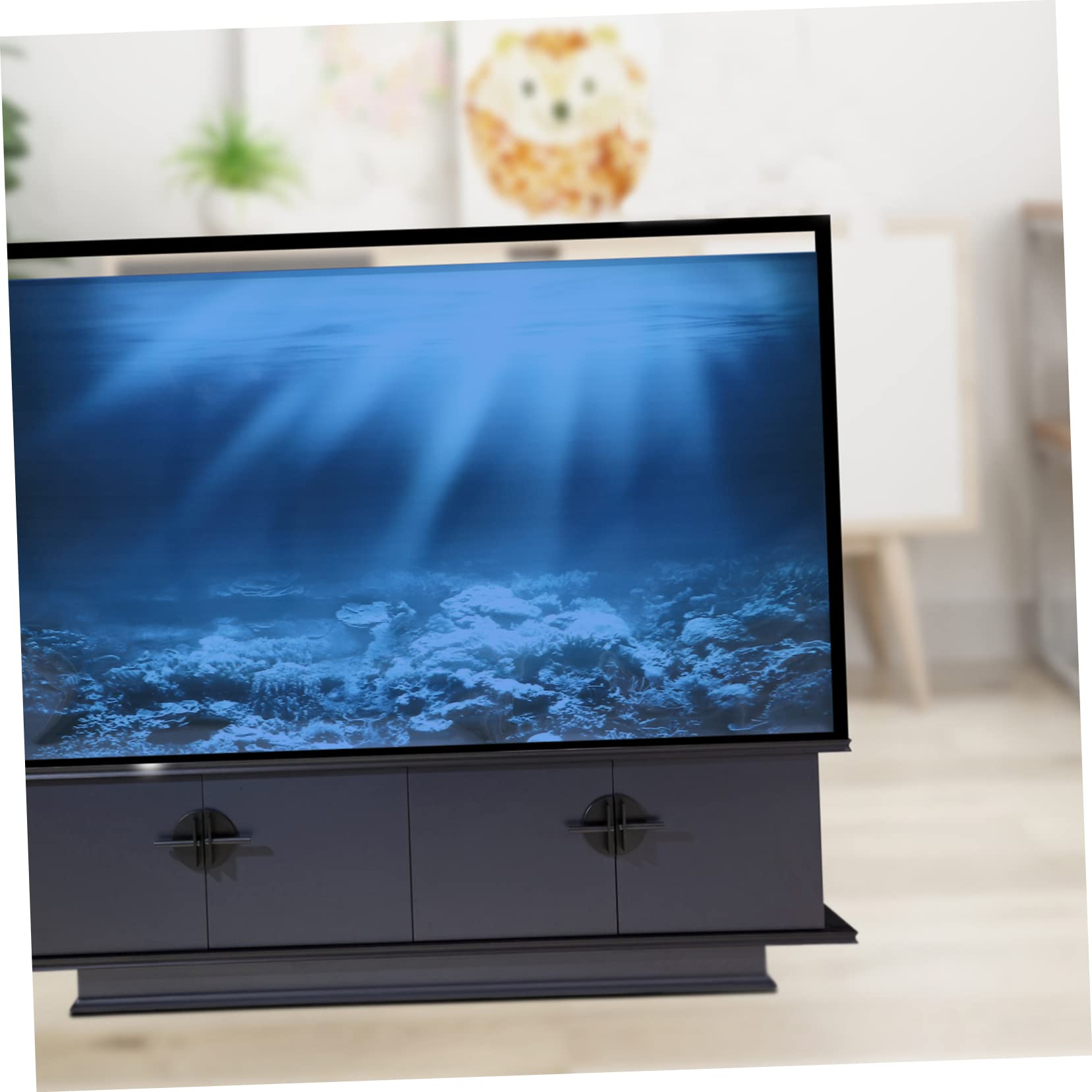 Happyyami 3pièces Autocollant De Fond Aquarium avec Motif De Récif Corallien Décoration Murale pour Aquarium Stickers Adhésifs pour Réservoir De Poissons