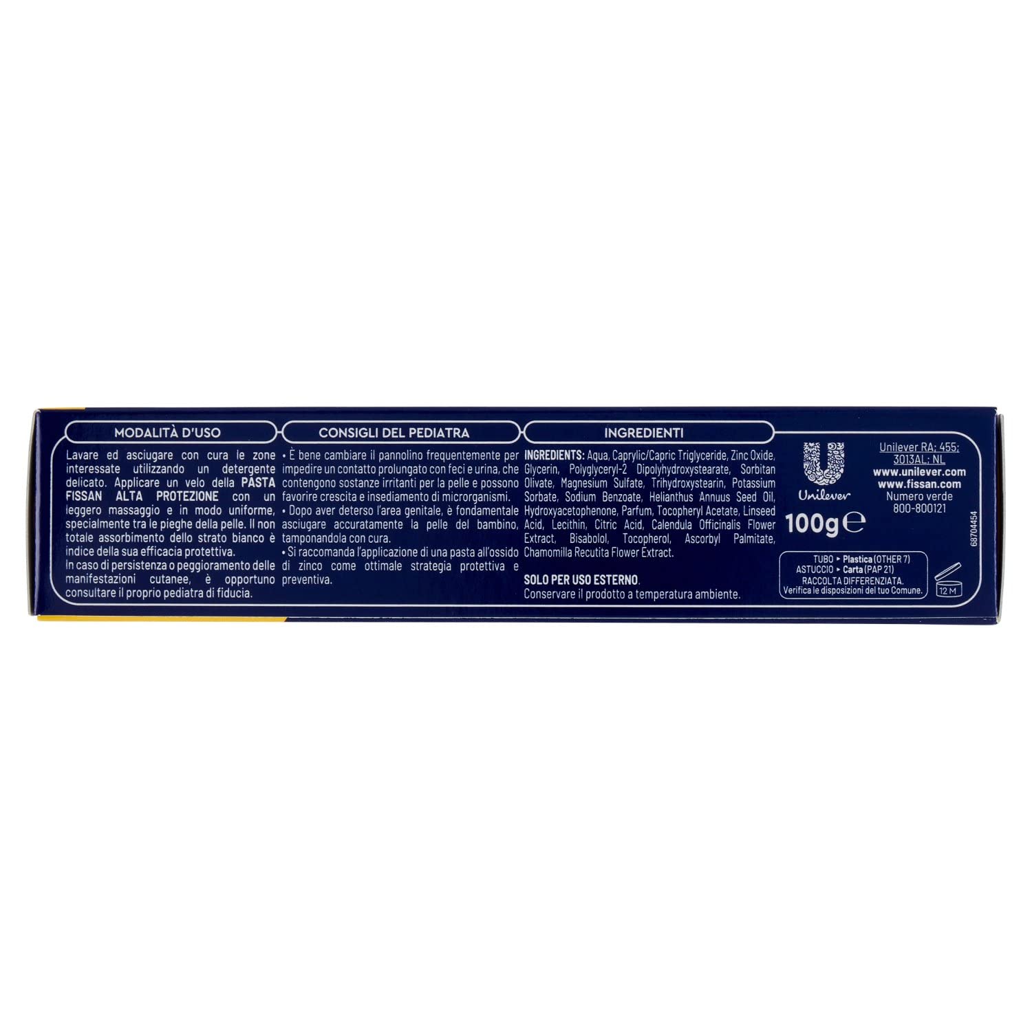 Fissan Pasta Alta Protezione 100g Trattamento Lenitivo Anti Irritazioni e Arrossamenti