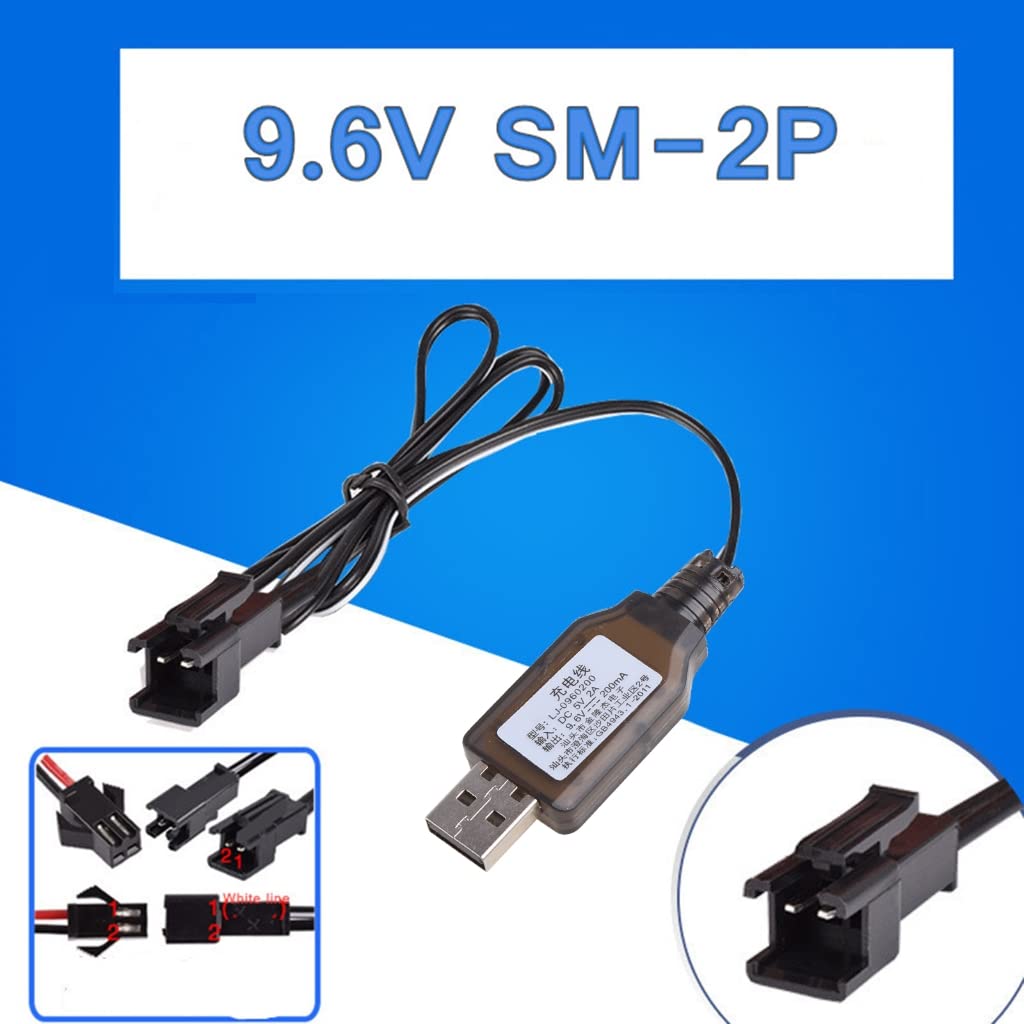 Cargador USB Para Baterías RC 3.7V Con Conector SM-2P, 2 Unidades – Ideal Para Coches, Drones Y Juguetes Teledirigidos