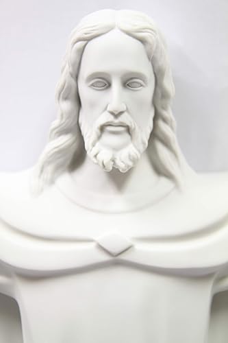 Miniatura 3 de Vittoria Collection - Figura decorativa de resurrección de Jesucristo católico de 32" con diseño de escultura de pared blanca
