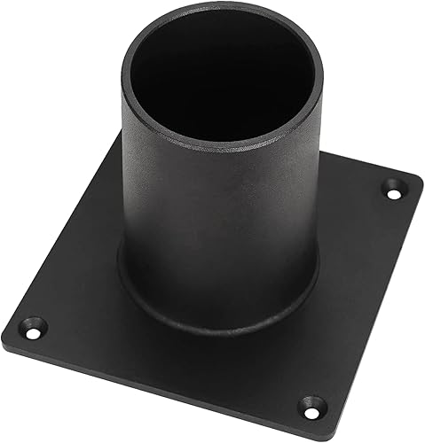 Miniatura 6 de YZZHAJ Outdoor Post Light Base Heavy Duty Pier Mount Adapter for 3" Post Light Fixtures Surface Mount Post Matte Black (1 PCS)
