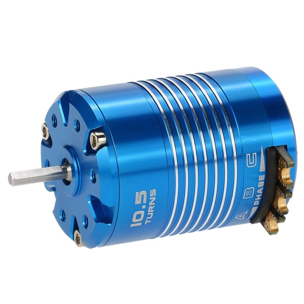 Motore sensoriale ad alta efficienza 540 per 1/10 RC auto blu, 10.5T 3450KV