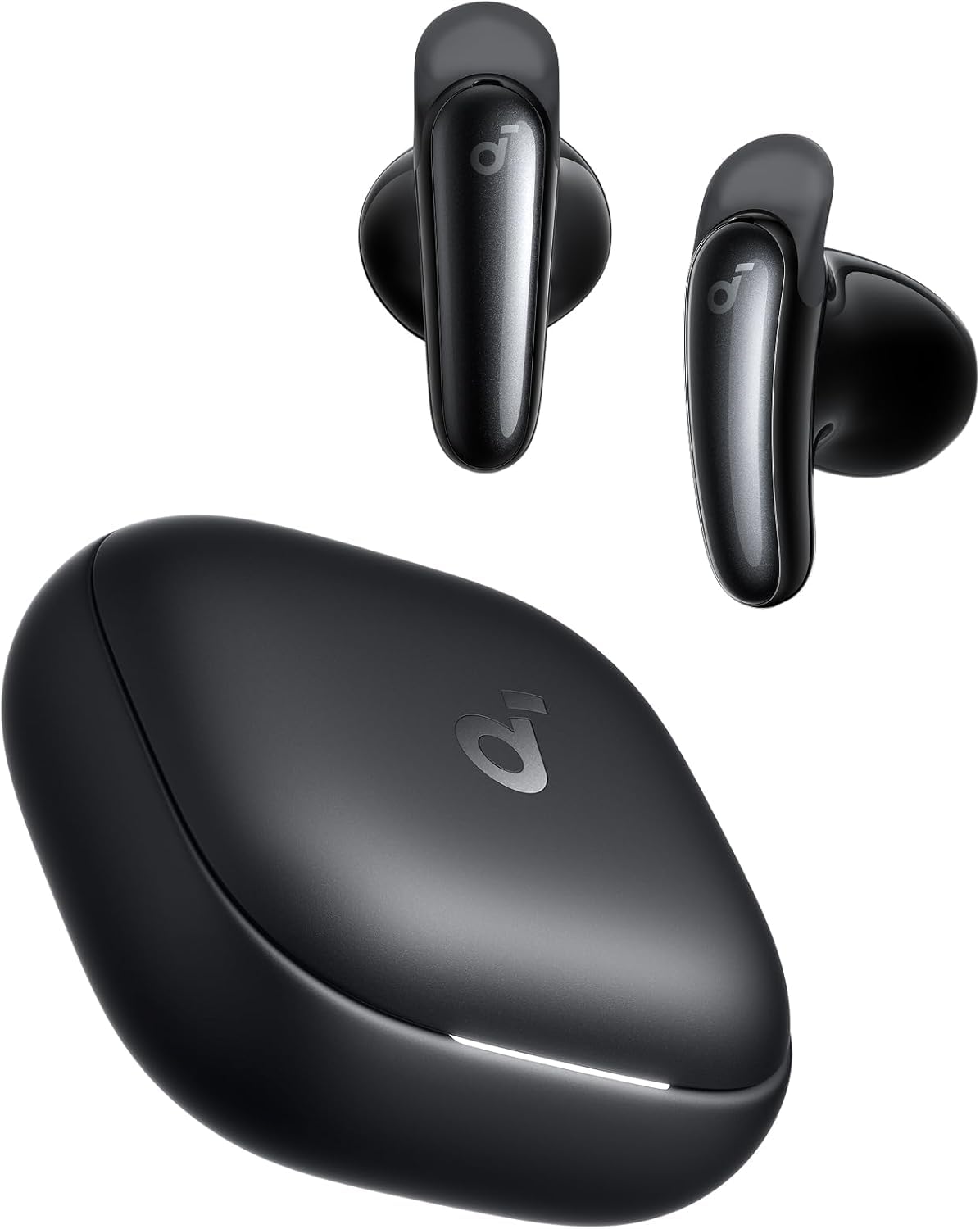soundcore Liberty Buds by Anker(odnowiona), Semi-In-Ear Design, abnehmbare Ohrflügel, Adaptives Noise Cancelling in Echtzeit, Hi-Res, Kabellose Bluetooth-Earbuds, Übersetzungskopfhörer, 30h Spielzeit