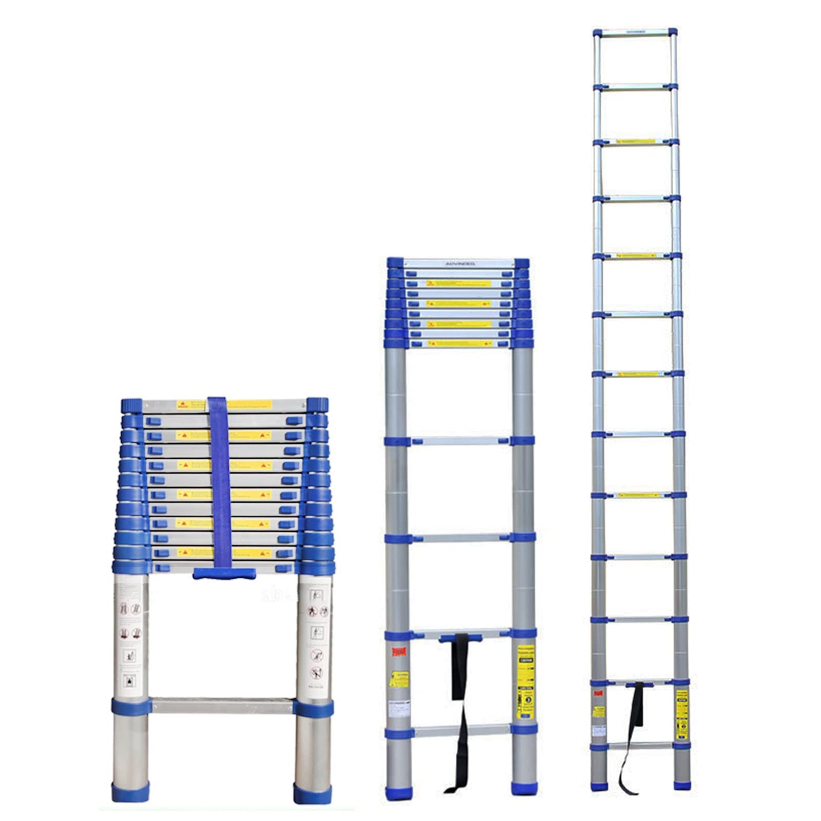 Telescopic Ladders Multi-Purpose Extendable Ladder telescopic ladder Telescoping Ladder for 8m/ 7m/ 6.2m/ 5m/ 4m/ 3.8m/ 2.6m Rooftop TentAluminum Extension Telescopic Ladders for Home Loft YYuan
