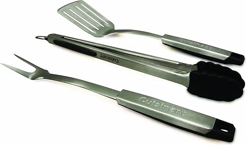 Cuisinart CGS-333 - Juego de herramientas profesionales para parrilla 3 piezas acero negro y inoxidable Cuisinart CGS-333 - Juego de herramientas profesionales para parrilla 3 piezas acero negro y inoxidable