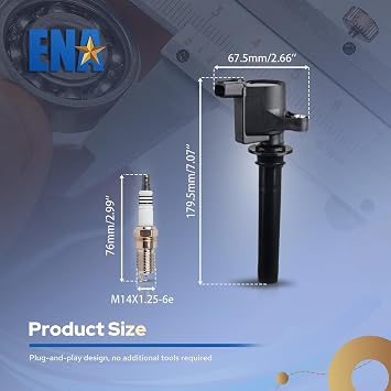 DG500 Ignition Coil Pack Spark Plugs Compatible with 3.0L 2001 2002 2003 2004 2005 2006 2007 2008 Ford Escape Freestyles Taurus 500 Five Hundred Mazda Tribute Mercury Mariner Montego Sable Set of 6