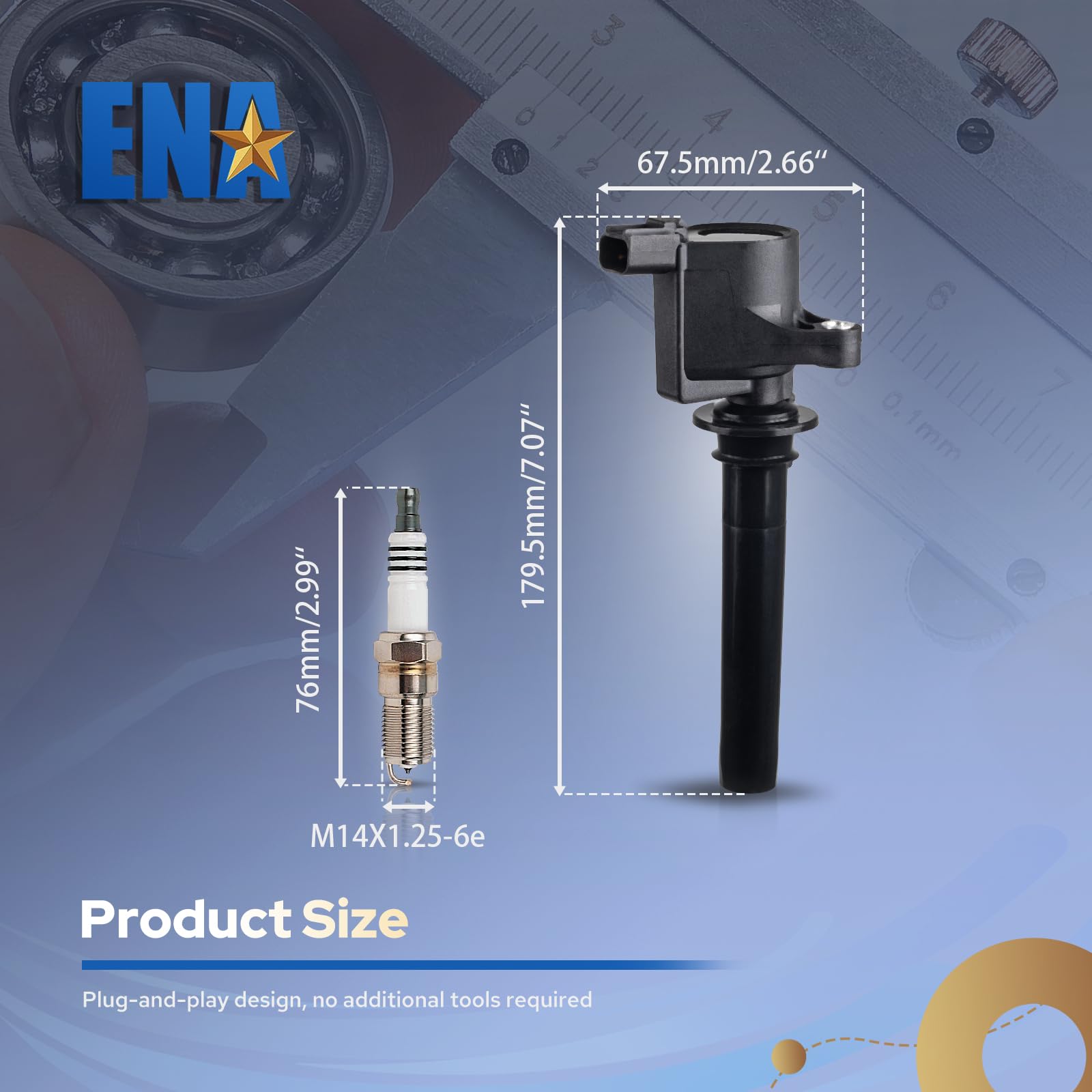 DG500 Ignition Coil Pack Spark Plugs Compatible with 3.0L 2001 2002 2003 2004 2005 2006 2007 2008 Ford Escape Freestyles Taurus 500 Five Hundred Mazda Tribute Mercury Mariner Montego Sable Set of 6