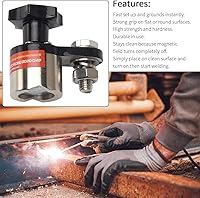 Vista 2 de Abrazadera de tierra de soldadura magnética 600A, soporte de soldadura de imán conmutable, interruptor de tierra de conector magnético