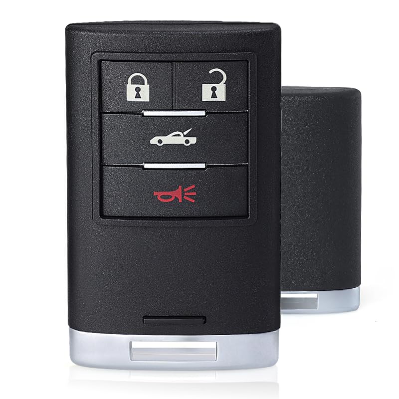 Keyecu Smart Key Fob Replacement 4 Button for Chevrolet Corvette 2008-2013,FCC ID M3N5WY7777A ,P/N:25926479 25926480