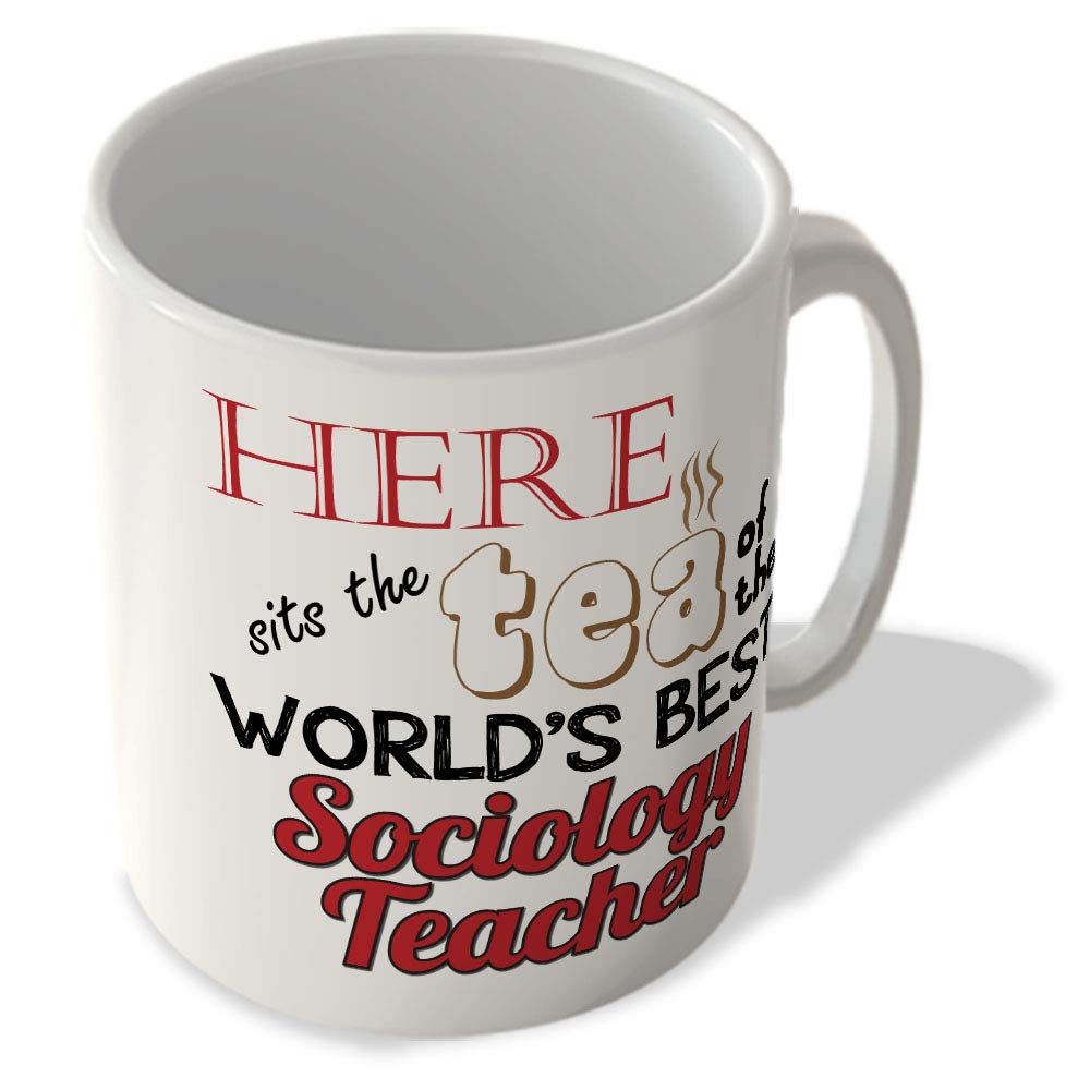 McMug - Here Sits The Tea of The World's Best Sociology Teacher - Mug, Ceramic, 11fl.oz.