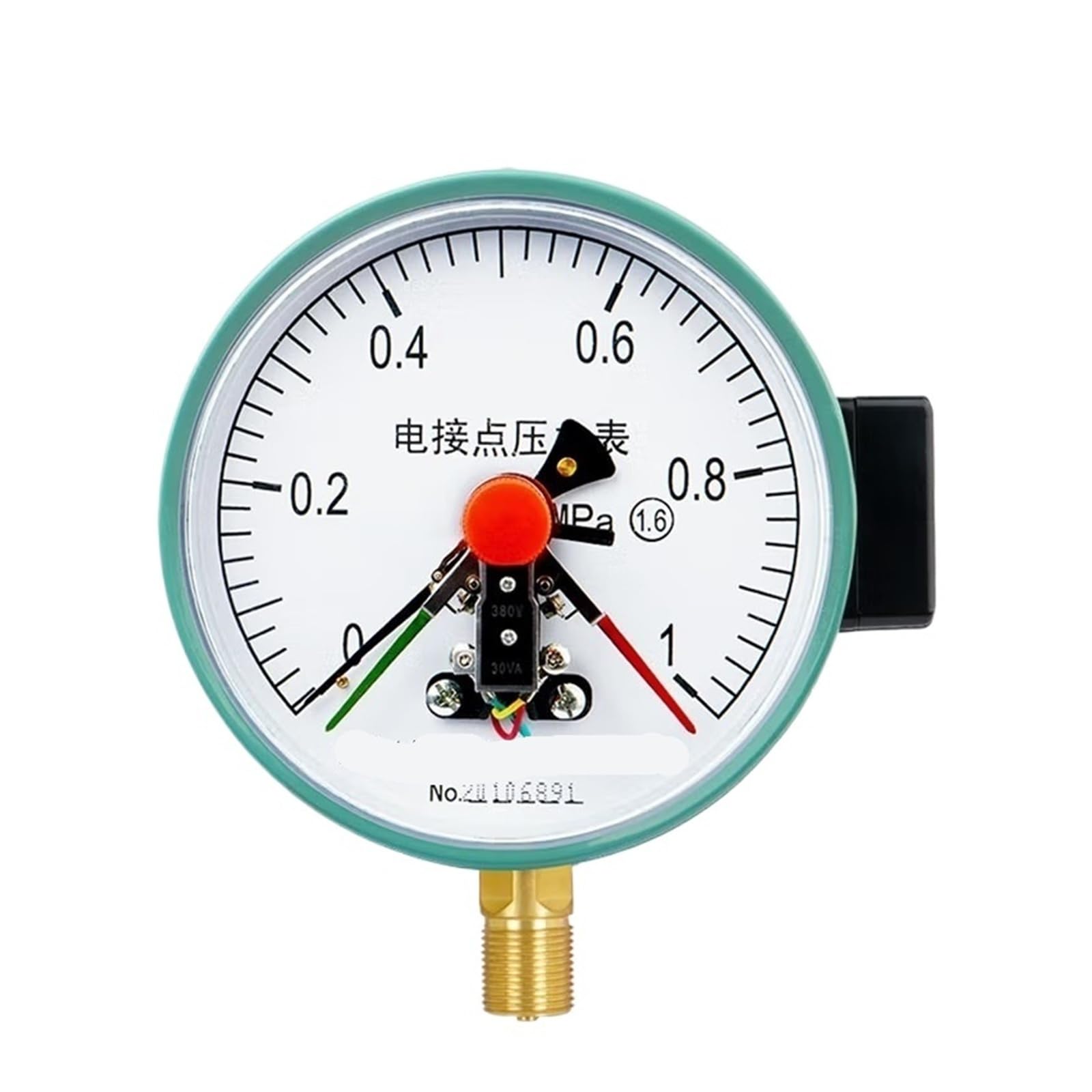 Manómetro de contacto eléctrico YXC-150 con alarma de límite superior e inferior radial, presión de agua, presión de aceite, manómetro hidráulico, control automático de 0 a 1 MPa (0 a 1 MPa)
