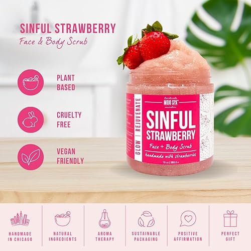 Miniatura 6 de Mojo Spa Punchy Pineapple Face & Body Scrub  Pineapple, Citrus Scent  Moisturizing Sugar Based Exfoliator  10 oz